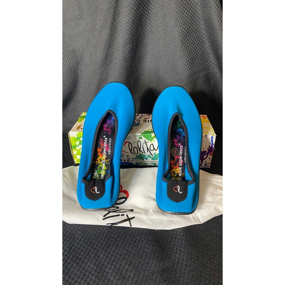 Arcopedico Lolita Turquoise Lytech Easy Walk Experience Flats Size 38 US 7 NEW